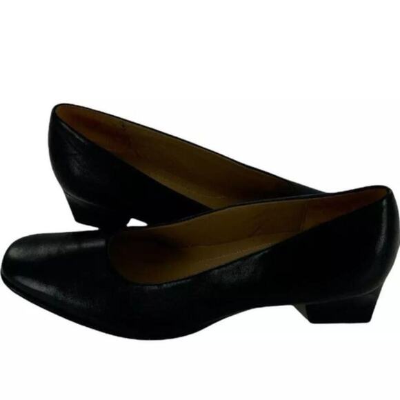 Easy Spirit Women's Palisadet Black Leather Square Toe Pump Heels Size 9.5 - Picture 2 of 7